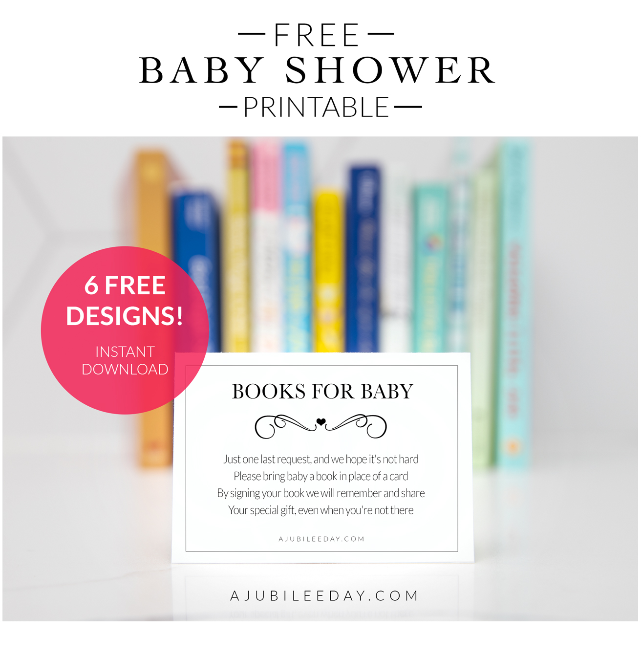 free baby shower insert card