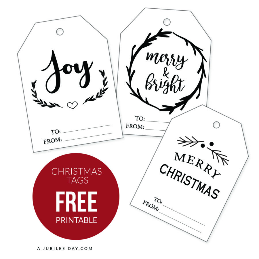 Christmas Present Tags (free printable) - A Jubilee Day