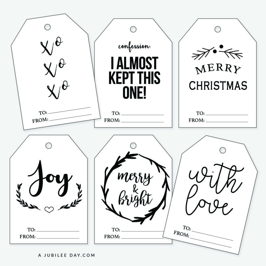 Christmas Present Tags (free printable) - A Jubilee Day
